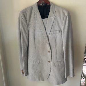 J. Crew Sear Sucker Blazer 44L with 34 waist 32 inseam.